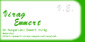 virag emmert business card
